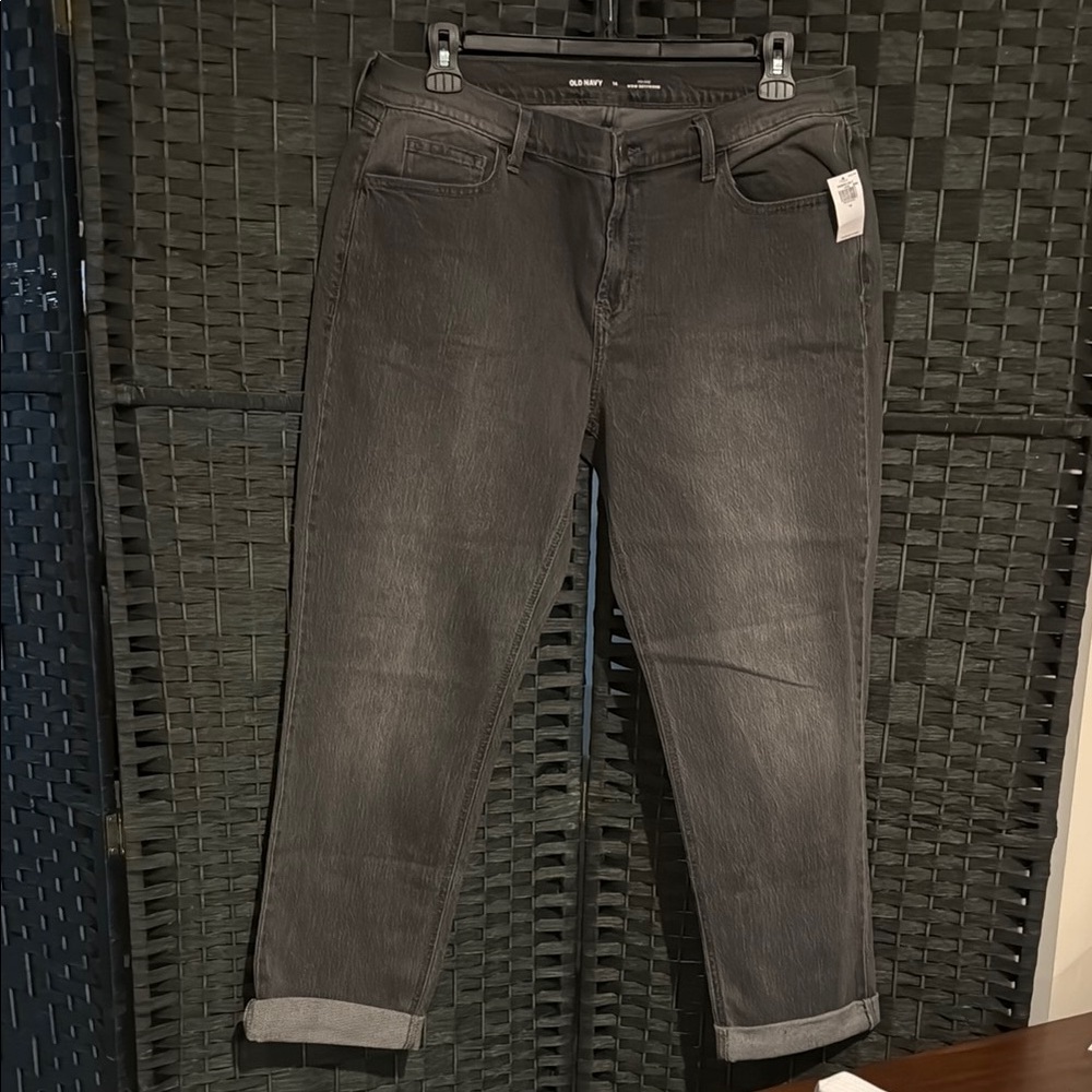 Old Navy Women's Black Boyfriend Jeans
